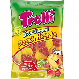 Trolli Sour Gummi Peach Hearts 175 gram